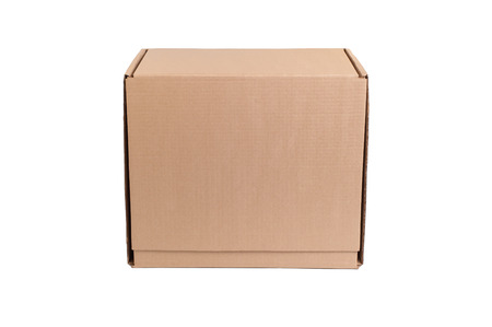 Cardboard box isolated on white