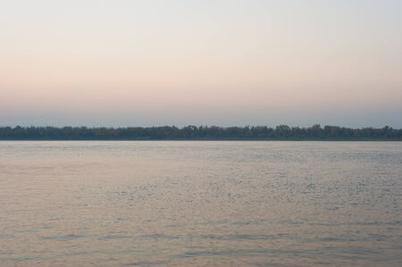 sunrise on the riverの写真素材