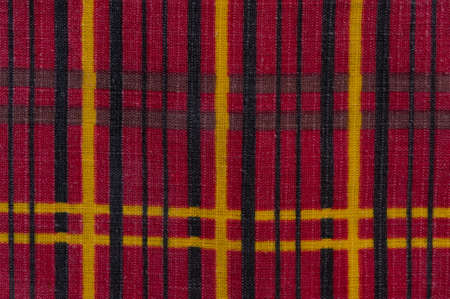 fragment of colored cotton fabric closeup