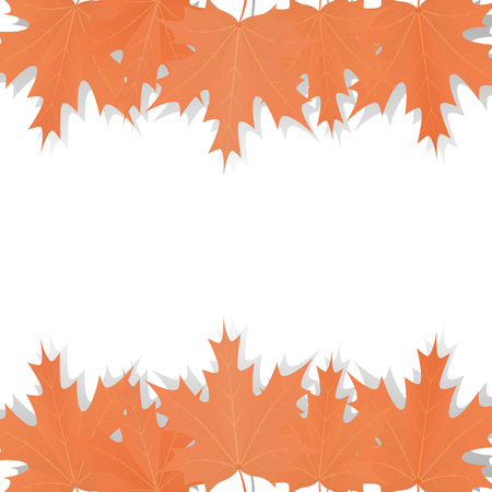 set of maple leaves autumnal backgroundのイラスト素材