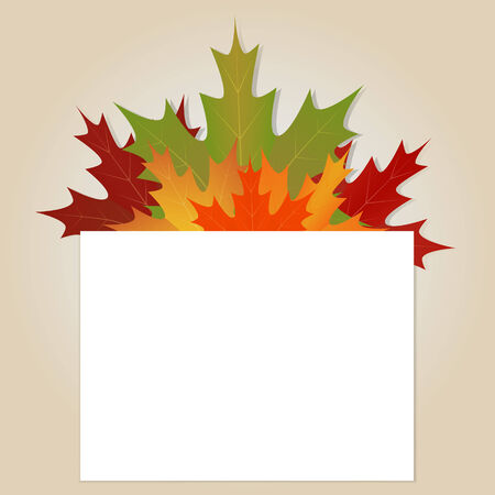 Maple leaves background with space for textのイラスト素材