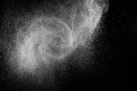 Abstract water spray on a black backgroundの写真素材