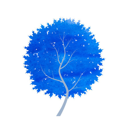 abstract blue winter tree vector illustrationのイラスト素材