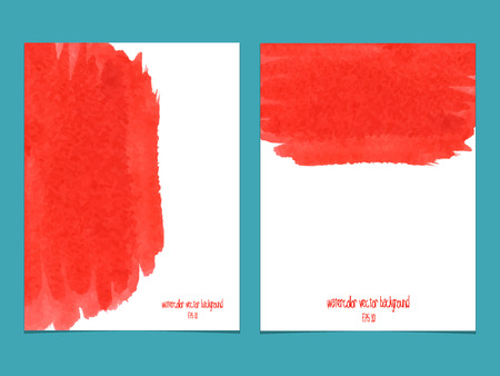 Vector background with watercolor red. Abstract watercolor. Abstract hand drawn watercolor background, vector illustration.のイラスト素材