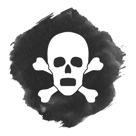 Skull icon. Flat style.のイラスト素材