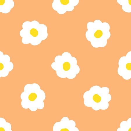 seamless camomile floral  pattern. vector  illustration. vector wallpaper. design element.のイラスト素材