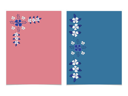 background decorated with floral elementsのイラスト素材