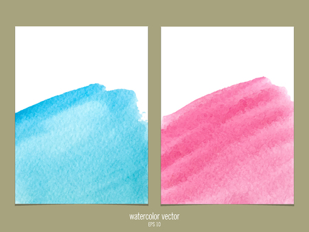 Pink and blue watercolor backgroundのイラスト素材