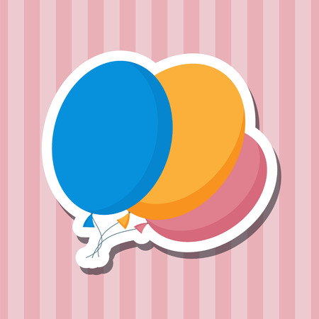 Balloons colored icon. Simple flat vector illustrations.のイラスト素材