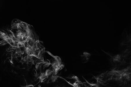 Abstract smoke moves on a black backgroundの写真素材