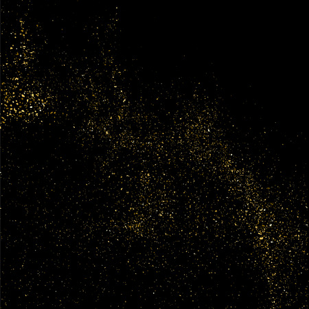 Gold glitter texture on a black backgroundのイラスト素材
