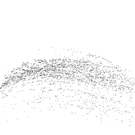 Black grainy texture isolated on white background.のイラスト素材