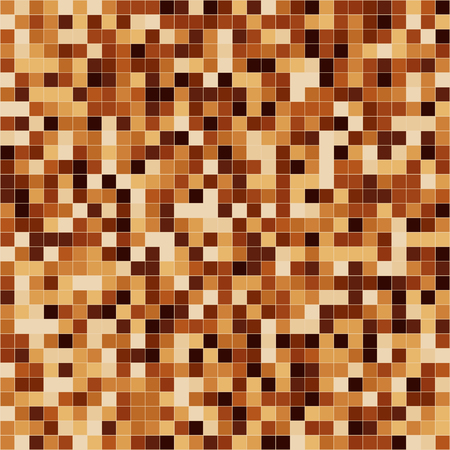 Coffee color mosaic texture. Chocolate shades. Brown particles. Vector illustration,eps 10.のイラスト素材