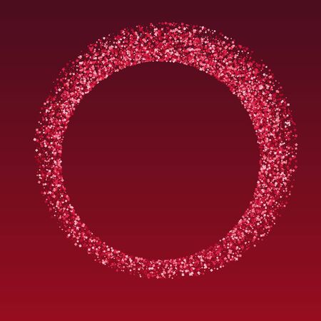 Scarlet explosion of confetti. Valentines Day background. Pink glitter texture.のイラスト素材