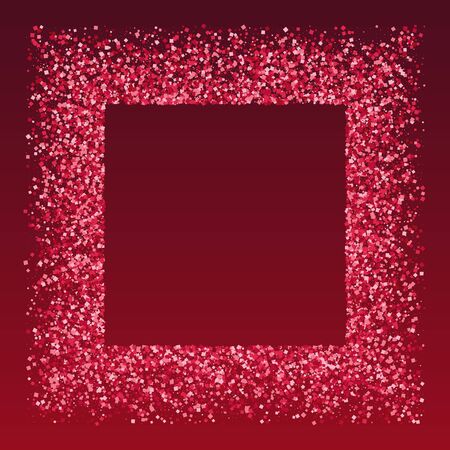 Scarlet explosion of confetti. Valentines Day background. Pink glitter texture.のイラスト素材