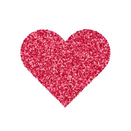 Pink heart isolated on white background. Valentine Day symbol.  Vector illustration,eps 10. のイラスト素材