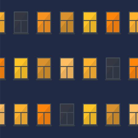 Night window simple seamless pattern illustrationのイラスト素材