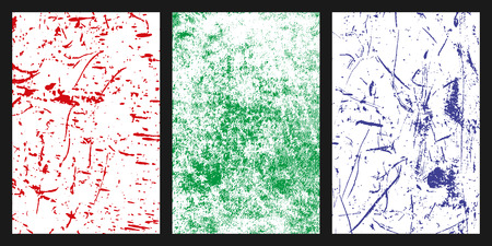 Colored grunge texture. Set of different colors abstract background for your design. Colorful wallpaper elements. Vector illustration,eps 10.のイラスト素材