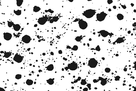 Black grunge abstract texture isolated on white background. Grainy textured design elements. Vector illustration, eps 10.のイラスト素材