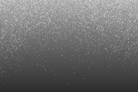 White  Abstract Particles On Transparent Background. Falling Snowflakes Imitation. Bright Bokeh Texture.のイラスト素材