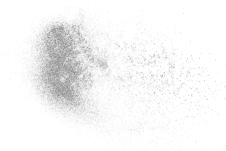Black Grainy Texture Isolated On White Background. Dust Overlay. Dark Noise Granules. Digitally Generated Image. Vector Design Elements, Illustration, Eps 10.のイラスト素材