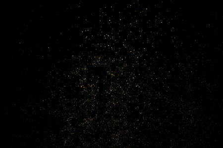 Gold Glitter Texture Isolated On Black. Amber Particles Color. Celebratory Background. Golden Explosion Of Confetti. Design Element. Digitally Generated Image. Vector Illustration, Eps 10.のイラスト素材