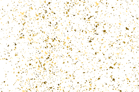 Gold Glitter Texture Isolated On White. Amber Particles Color. Celebratory Background. Golden Explosion Of Confetti. Design Element. Digitally Generated Image. Vector Illustration, Eps 10.のイラスト素材