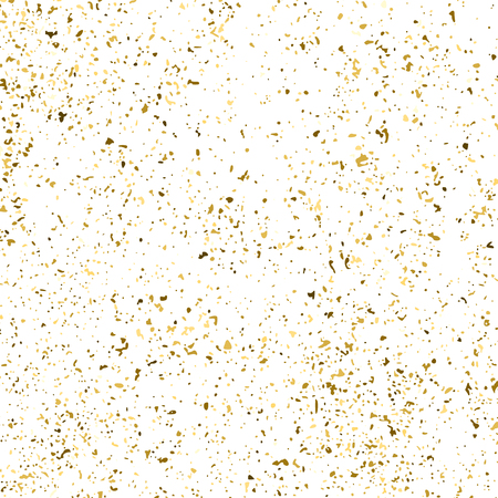 Gold Glitter Texture Isolated On White. Amber Particles Color. Celebratory Background. Golden Explosion Of Confetti. Design Element. Digitally Generated Image. Vector Illustration, Eps 10.のイラスト素材