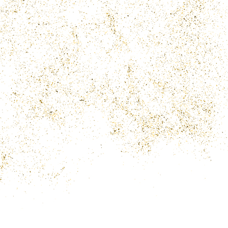 Gold Glitter Texture Isolated On White. Amber Particles Color. Celebratory Background. Golden Explosion Of Confetti. Design Element. Digitally Generated Image. Vector Illustration, Eps 10.のイラスト素材