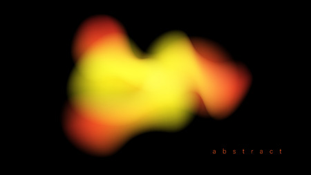 Liquid Abstract Gradients. Fluid Colorful Shape Isolated On Black Background. Colored Energy Power Futuristic Plasma. Vector Illustration, Eps 10.のイラスト素材