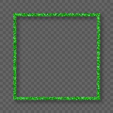 St. Patrick's Day Frame With Bland Shadows Isolated On Transparent  Background. Abstract Green Texture Square Border.のイラスト素材