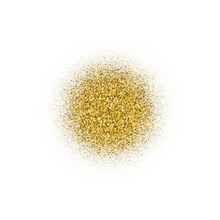 Gold Circular With Bland Shadows Isolated On White Background. Amber Particles Color. Celebratory Background. Golden Explosion Of Confetti. Vector Illustration, Eps 10.のイラスト素材