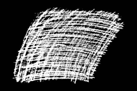 Scribble hand drawn in chalk on black background. Monochrome stain element.のイラスト素材