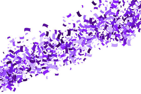 Purple explosion of confetti. Magenta abstract texture isolated on white background. Mauve flat design element. Vector illustration, eps 10.のイラスト素材