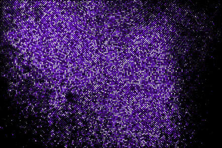Purple Halftone Dotted Backdrop. Abstract Circular Retro Pattern. Mauve Pop Art Style Background....