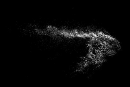 White splashes isolated on black background. Abstract vector explosion. Digitally generated image. Illustration, EPS 10.のイラスト素材