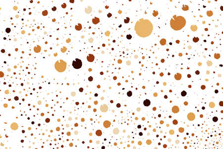 Coffee Color Grain Texture Isolated on White Background. Chocolate Shades Confetti. Brown Particles. Digitally Generated Image. Vector illustration, EPS 10.のイラスト素材