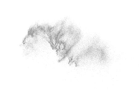 Distressed black texture. Dark grainy texture on white background. Dust overlay textured. grain noise particles. Rusted white effect. Grunge design elements. Vector illustration, EPS 10.のイラスト素材