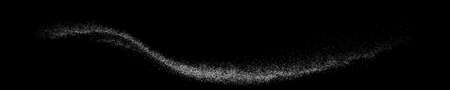 White Grainy Texture On Black. panoramic background. Wide Horizontal Long Banner For Site. Dust Overlay. Light Colored Noise Granules. Snow Vector Elements. Illustration, EPS 10.のイラスト素材