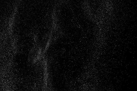 Distressed white grain texture. Dust overlay textured. grain noise particles. snow effect. Rusted black background. Vector illustration, EPS 10.のイラスト素材