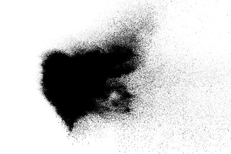 Black grain texture isolated on white background. Dust overlay. Dark noise granules. digitally generated image. vector design elements. Illustration, Eps 10.のイラスト素材