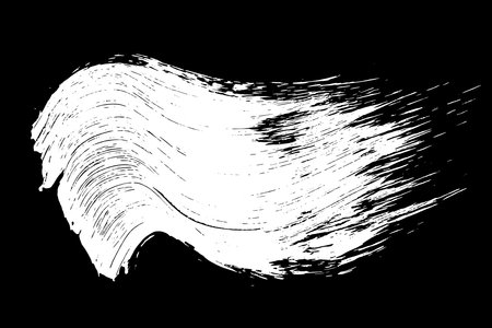 Scribble hand drawn in chalk on black background. Monochrome stain element. digitally generated image. Vector illustration, Eps 10.のイラスト素材