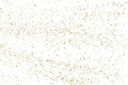 Gold Glitter Texture Isolated on White Background. Golden Splash Silhouette. Amber Particle Color. Sparkles Rain. Vector illustration, Eps 10.のイラスト素材