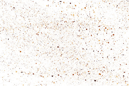 Coffee Color Paint Splatter. Texture Isolated on White Background. Chocolate Shades Confetti. Splash Silhouette. Colorful Design Elements. Vector illustration, EPS 10.のイラスト素材