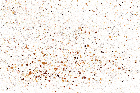 Coffee Color Paint Splatter. Texture Isolated on White Background. Chocolate Shades Confetti. Splash Silhouette. Colorful Design Elements. Vector illustration, EPS 10.のイラスト素材