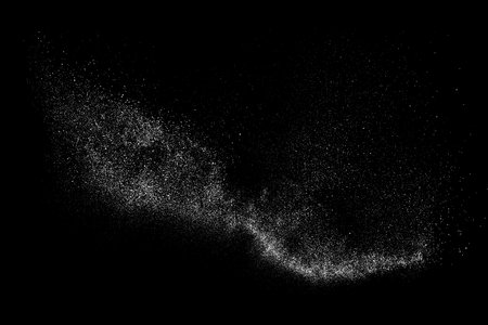 Distressed white grain texture. Dust overlay textured. grain noise particles. Snow effects pack. Rusted black background. Vector illustration, EPS 10.のイラスト素材