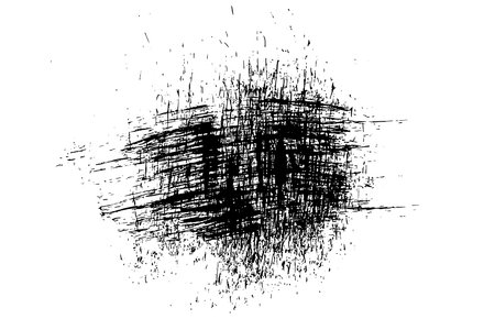 Ink black abstract paint stroke isolated on white background. Vector design elements, illustration, EPS 10.のイラスト素材