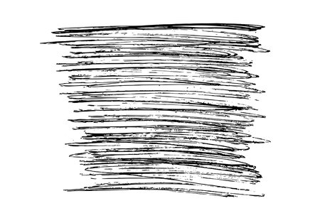 Ink black abstract paint stroke isolated on white background. Vector design elements, illustration, EPS 10.のイラスト素材