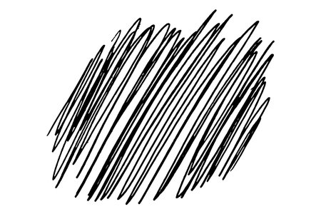 Ink black abstract paint stroke isolated on white background. Vector design elements, illustration, EPS 10.のイラスト素材