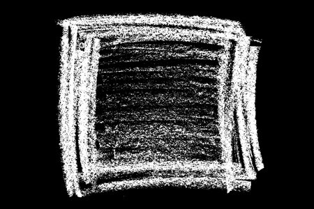 Scribble hand drawn in chalk on black background. Monochrome stain element. digitally generated image. Vector illustration, Eps 10.のイラスト素材